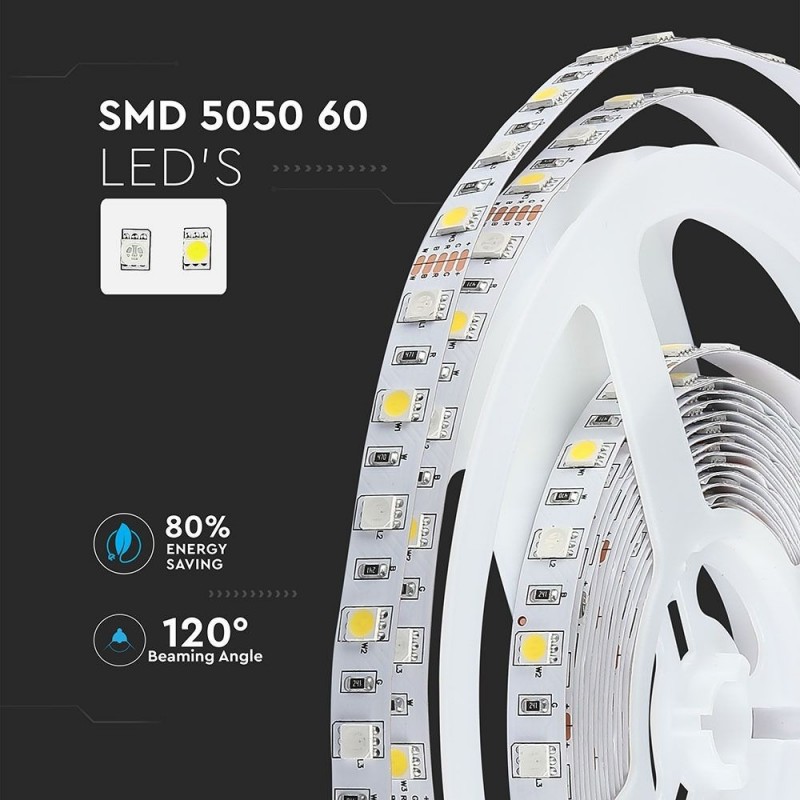 V Tac Striscia Led Smd Led M W M Rgb K Ip Mm Bobina