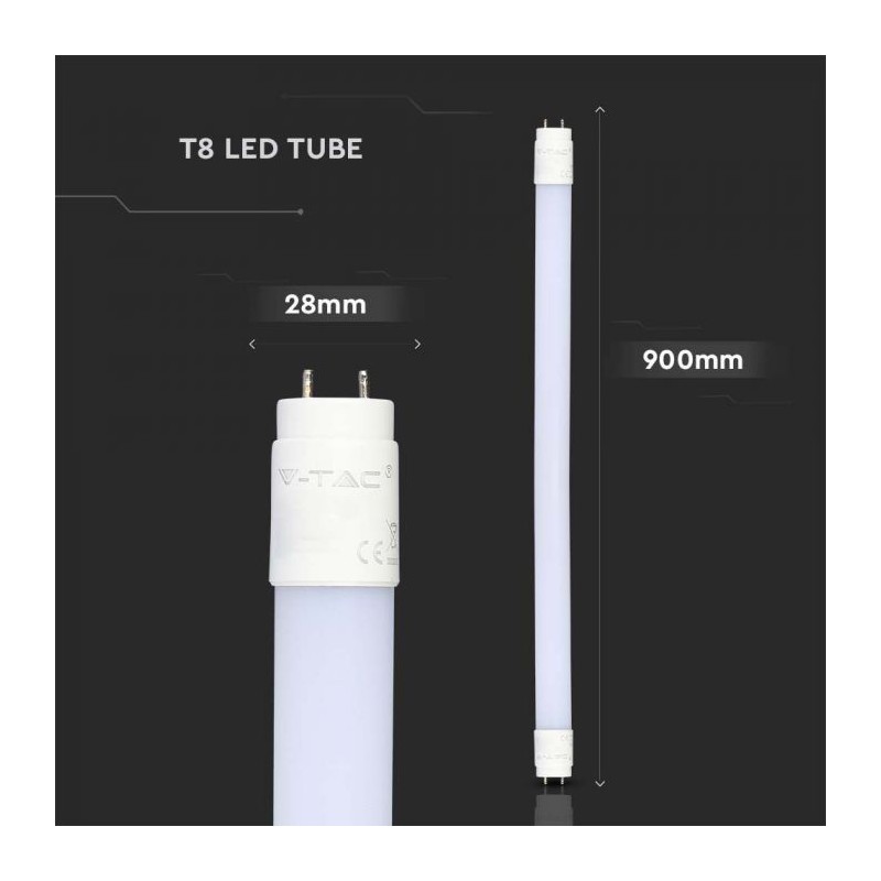 VTAC TUBO LED NANO PLASTIC 14W T8 G13 6400K 90CM ROTABILE SKU 216262